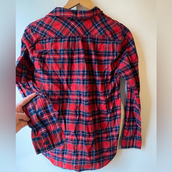 Weatherproof Vintage Women’s Flannel Button Down Shirt Medium Red Blue/Green - Picture 2 of 10